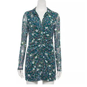 Brand New !Juniors' Live To Be Spoiled Collared Button Mesh Bodycon Dress